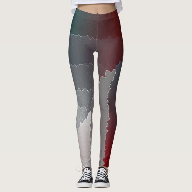 Gebrochenes Mosaik Leggings (Vorderseite)
