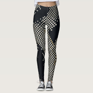 Gebrochenes Schachbrett Leggings