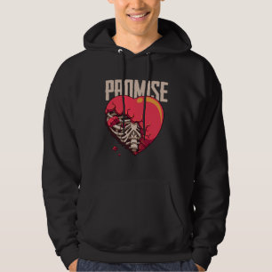 Gebrochenes Versprechen Gebrochenes Herz Brustkorb Hoodie