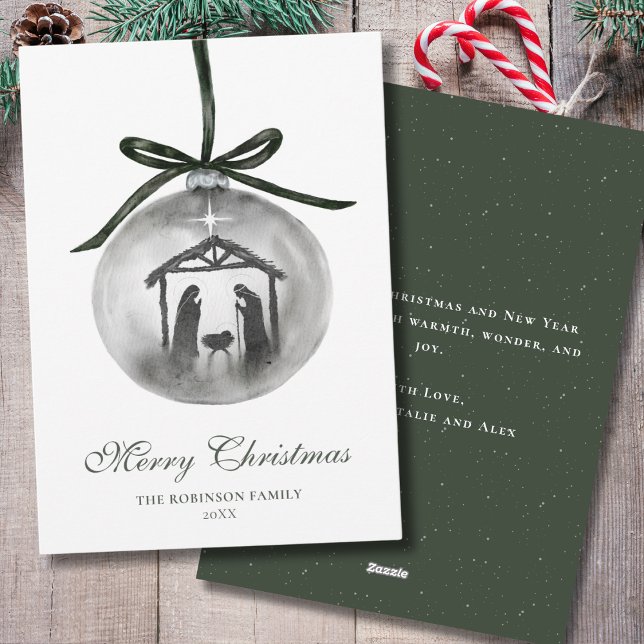 Gebrüchliche Weihnachtskrippe Feiertagskarte (Von Creator hochgeladen)