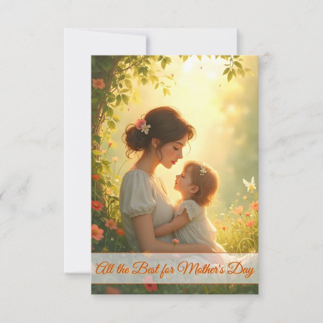 Gebt die mütterliche Liebe in blühendem Licht (Vorderseite)