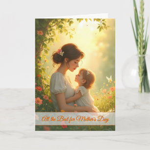 Gebt die mütterliche Liebe in blühendem Licht Karte