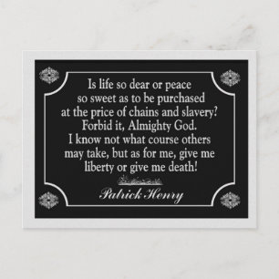 Gebt Freiheit oder gebt mir den Tod - Postkarte