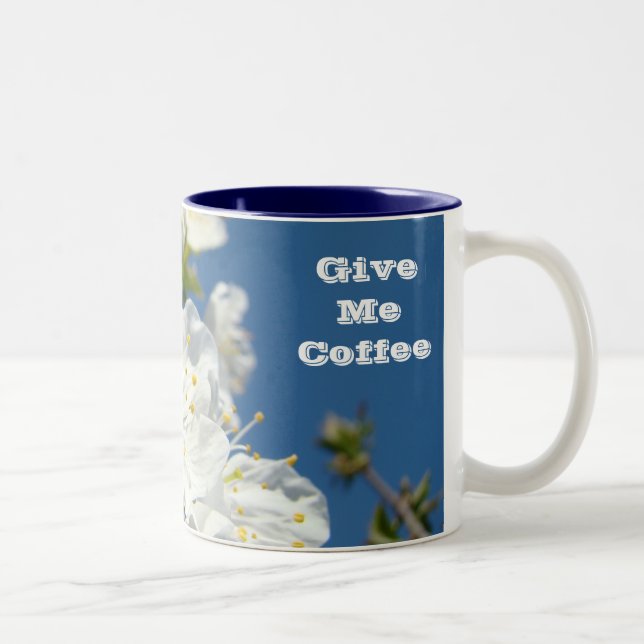 Gebt mir Kaffeetasse Tassen Geschenke Kirschblüten (Rechts)