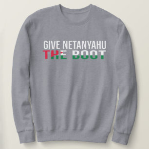 Gebt Netanjahu den Laufpass Karikatur Freies Paläs Sweatshirt