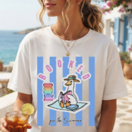 Gebucht für den Sommer Enten-Lese-Buchliebhaber T-Shirt