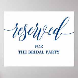 Gebuchtes Hochzeitsszeichen in Blaukalligrafie der Poster
