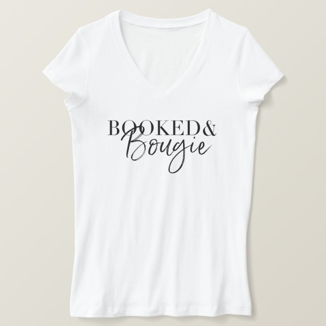 Gebuchtes u. Bougie-T-Shirt T-Shirt (Design vorne)