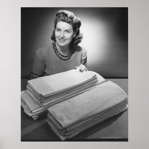 Gebügeltes Leinen und Tücher Poster