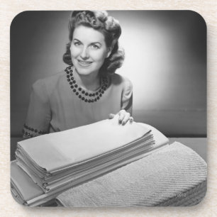 Gebügeltes Leinen und Tücher Untersetzer