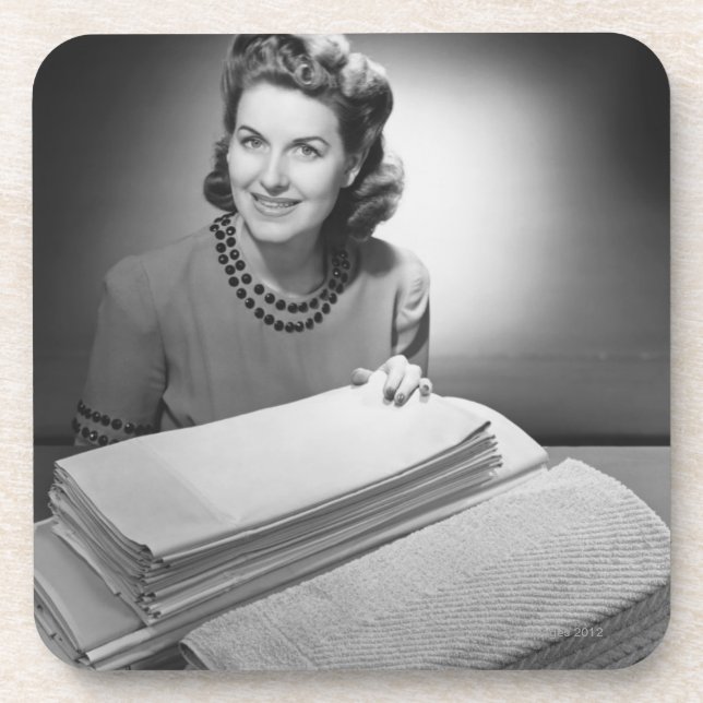 Gebügeltes Leinen und Tücher Untersetzer (Vorderseite)