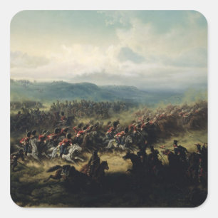 Gebühr der hellen Brigade, am 25. Oktober 1854 Quadratischer Aufkleber
