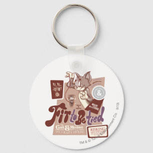 Gebunden zu werden Tom- und Jerry-Sitz Schlüsselanhänger