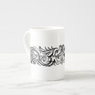 Gebundene Monster Knochen-China-Tasse Prozellantasse