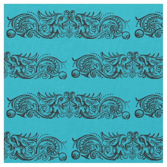 Gebundene Monster (schwarz) Stoff (Nahaufnahme)