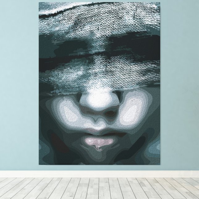 Gebundenes Sehen: Zwangsweise Stille Leinwanddruck (Insitu (Holzboden))