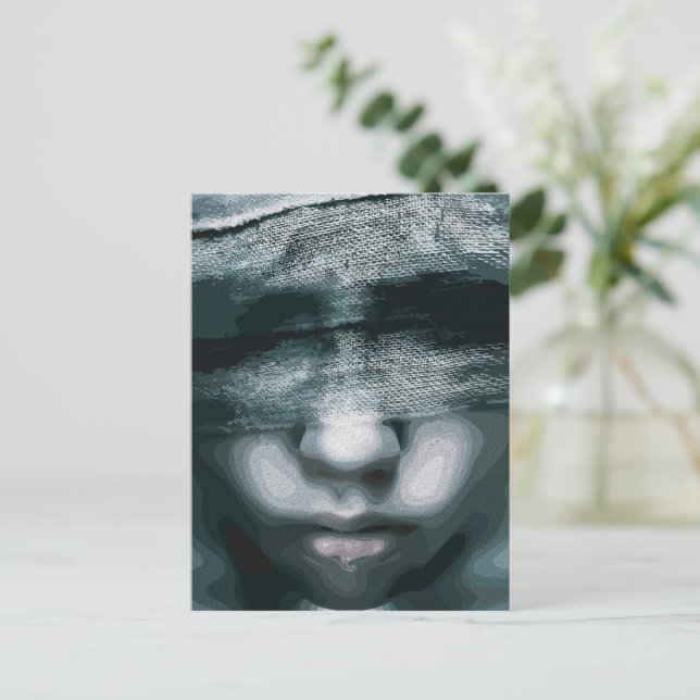 Gebundenes Sehen: Zwangsweise Stille Postkarte (Stehend Vorderseite)