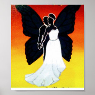 Gebürgt meinen schönen schwarzen Schmetterling Poster