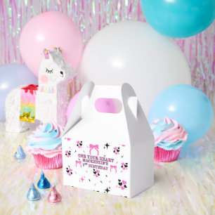 GEBURSTAGSGESCHENK-KISTE FÜR MÄDCHEN LILA SCHWARZE GESCHENKSCHACHTEL