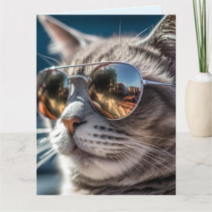 GEBURSTAGSKARTEN KARTE FÜR COOLE KATZEN