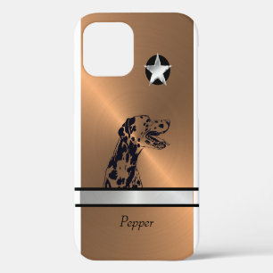 Gebürstet Kupfer/Silber Dalmatiner-Hund iPhone-Hül iPhone 12 Hülle
