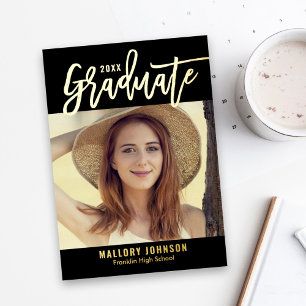 Gebürstete Glimmer-Folie Abschluss-Einladungskarte Folieneinladung