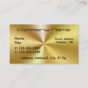Gebürstete GoldmetallVisitenkarten Visitenkarte