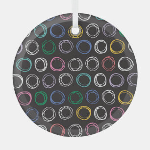 Gebürstete Linien: Handgezeichnetes nahtloses Desi Ornament Aus Glas