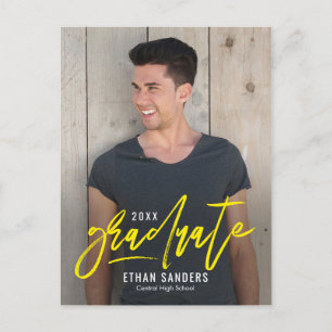 Gebürstete Markierung editierbare Farb-Abschlusska Postkarte