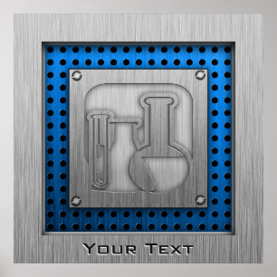 Gebürstete Metall-Blick Chemie Poster