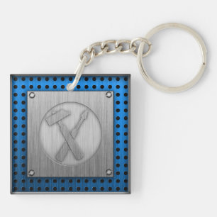 Gebürstete Metall-Blick Tischler-Werkzeuge Schlüsselanhänger