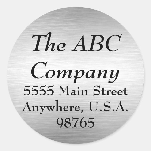 Gebürstete Metalladressen-Etiketten Aufkleber (Vorderseite)