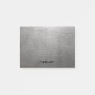 Gebürstete Metallbeschaffenheit Post-it Klebezettel