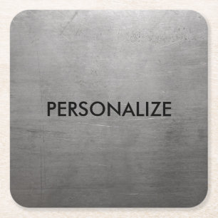 Gebürstete Metallbeschaffenheit Rechteckiger Pappuntersetzer