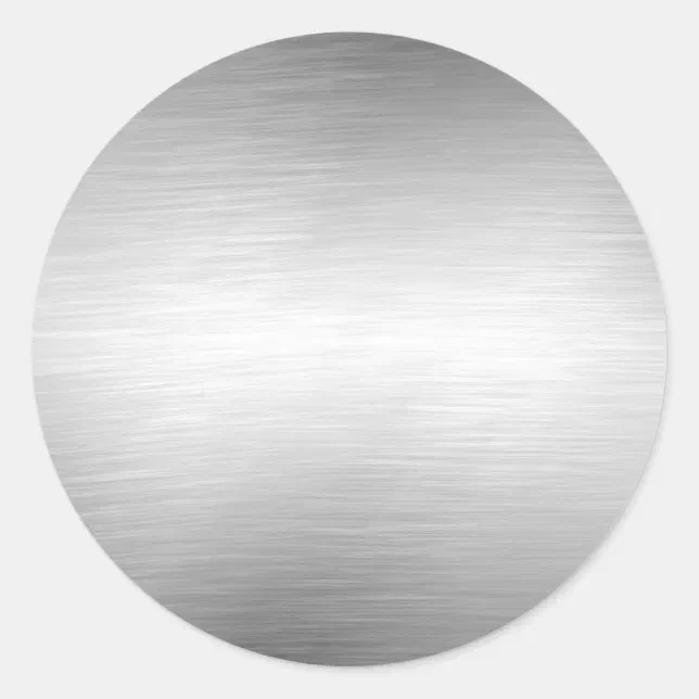 Gebürstete Metallblick-Silber-Aufkleber Runder Aufkleber