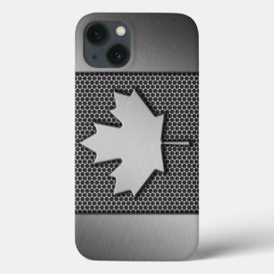 Gebürstete Metallkanadier-Flagge Case-Mate iPhone Hülle