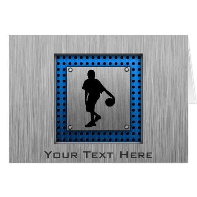 Gebürsteter Aluminiumblick Basketball-Spieler (Vorderseite (Horizontal))