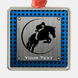 Gebürsteter Metall-Blick; Blauer Reiter Ornament Aus Metall