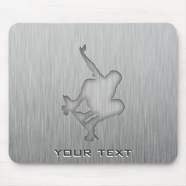 Gebürsteter Metall-Blick Skateboarding Mousepad (Vorne)