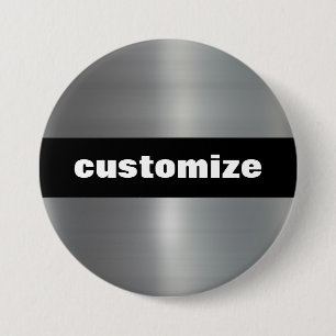 Gebürstetes Aluminium Button