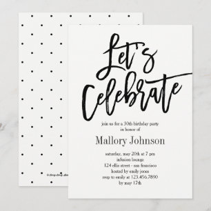 Gebürstetes Glimmer Feiern wir Party Einladung