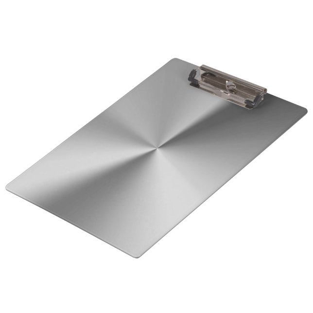 Gebürstetes Metall Klemmbrett (Schrägansicht)