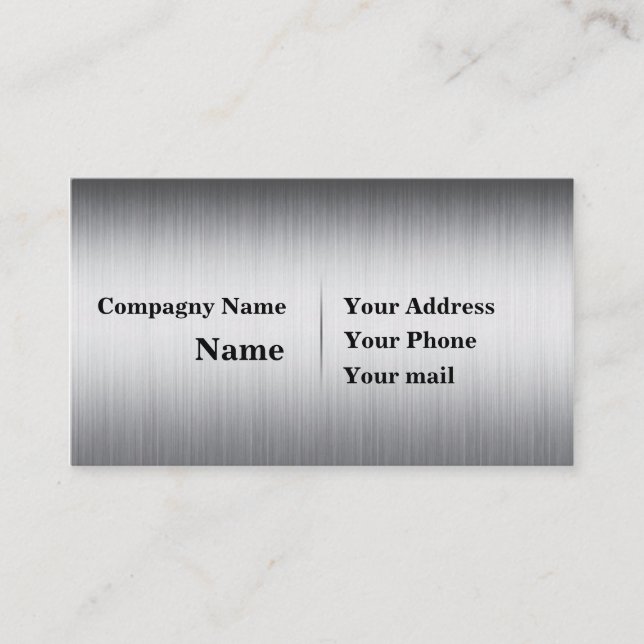 Gebürstetes Metall Visitenkarte (Vorderseite)