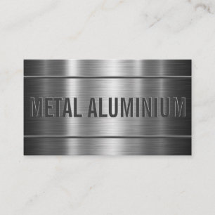 Gebürstetes Metallisches Aluminium Industrie Visitenkarte