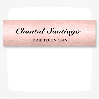 Gebürstetes Roségold Professionelle Identifikation Namensschild