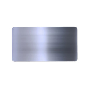 Gebürstetes silbernes Metall gemasert Adressaufkleber