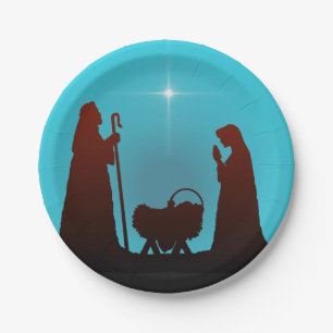 GEBURT CHRISTI durch SHARON SHARPE Pappteller