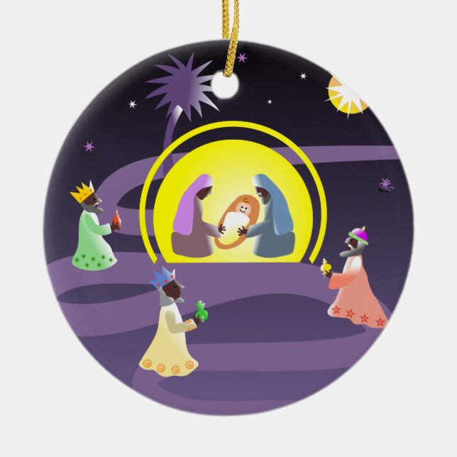 Geburt Christi Keramikornament (Vorne)