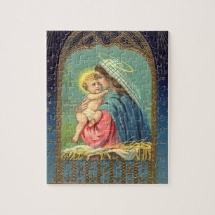 Geburt Christi Mary, die das Baby Jesus hält Puzzle