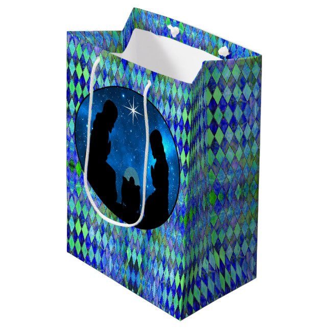 Geburt Christi Mittlere Geschenktüte (Vorderseite Schrägansicht)